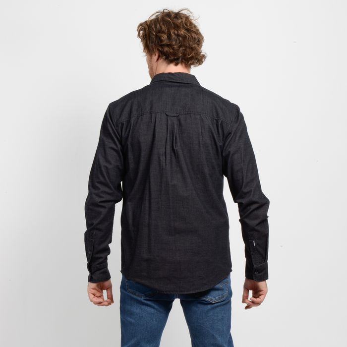 CAMISA MICRO COTELE LANDMARKED GRIS OSCURO
