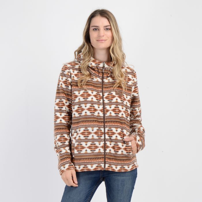 POLERON POLAR AZTEC HOODIE  CAFÉ CLARO / PASTEL