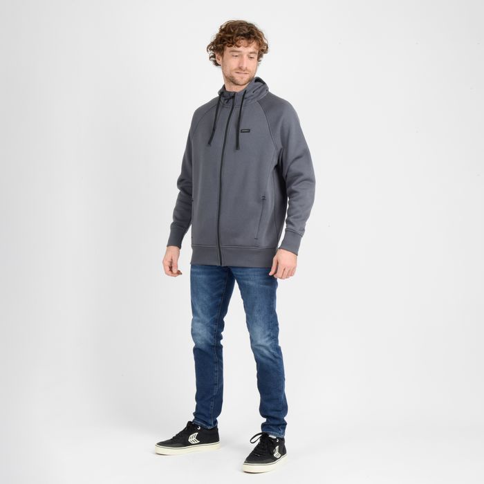 POLERON FULL ZIPER FREAK  GRIS
