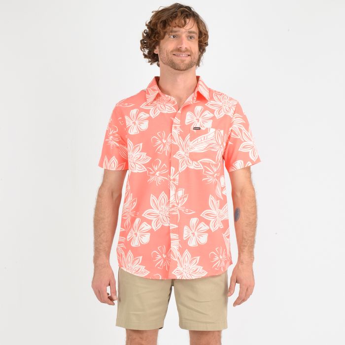 CAMISA MANGA CORTA TVLR UPF TRAVERSE  NARANJO