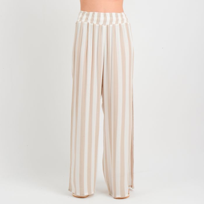 PANTALON PATI STRIPE  BEIGE CLARO