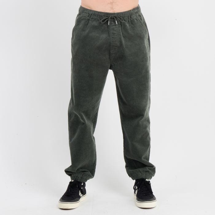 PANTALON COTELE SLIDER  VERDE OSCURO