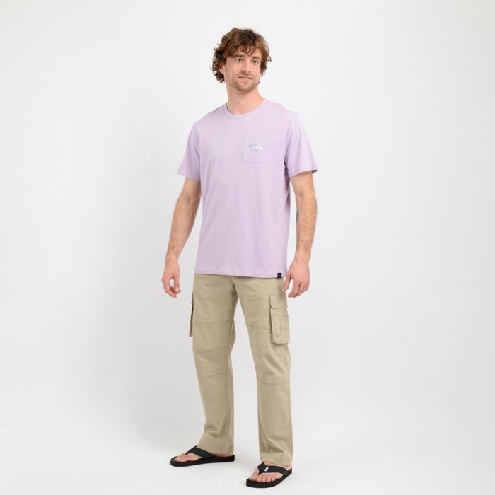 POLERA MANGA CORTA OG FLOWER  MORADO