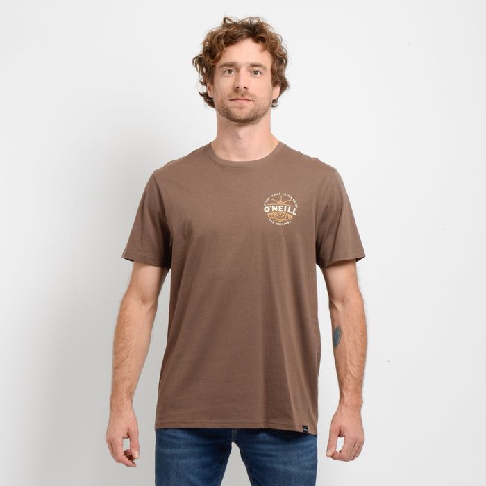 POLERA MANGA CORTA EMBOSSED CAFÉ