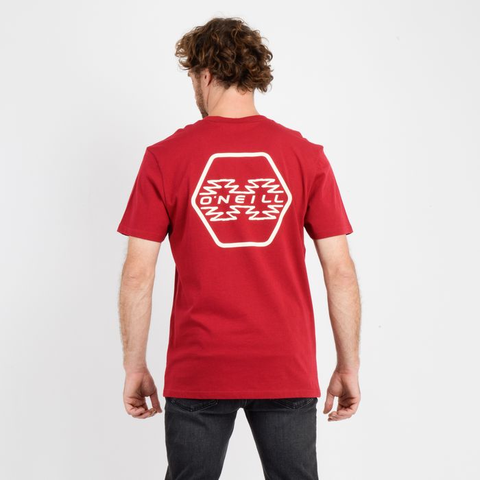 POLERA MANGA CORTA ETNIC  ROJO OSCURO