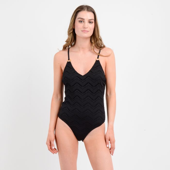 TRAJE DE BAÑO ENTERO WILEY  NEGRO