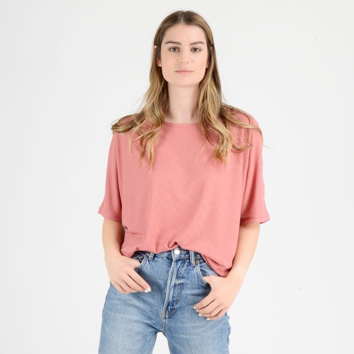 POLERA MANGA CORTA LINDY  ROSADO OSCURO
