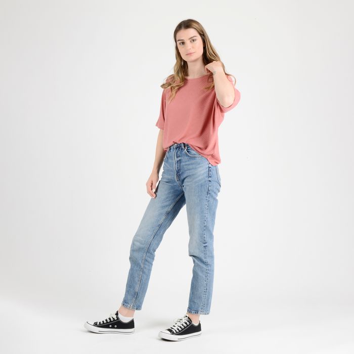 POLERA MANGA CORTA LINDY  ROSADO OSCURO