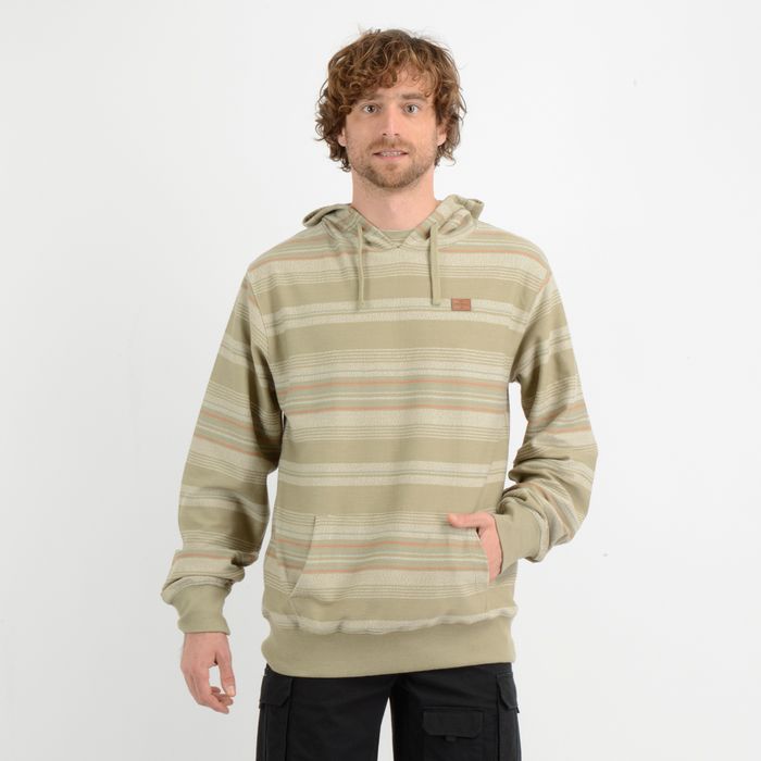 POLERON HOODIE BAVARO STRIPE  BEIGE