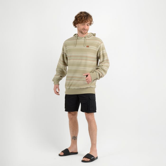 POLERON HOODIE BAVARO STRIPE  BEIGE