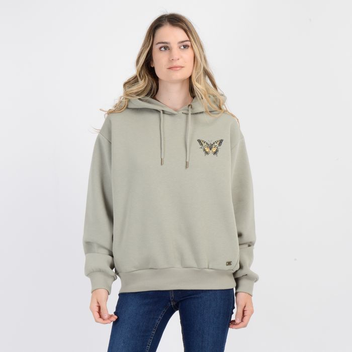 POLERON BYRON HOODY  VERDE CLARO