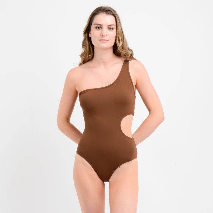 TRAJE DE BAÑO ENTERO EDIE  CAFÉ