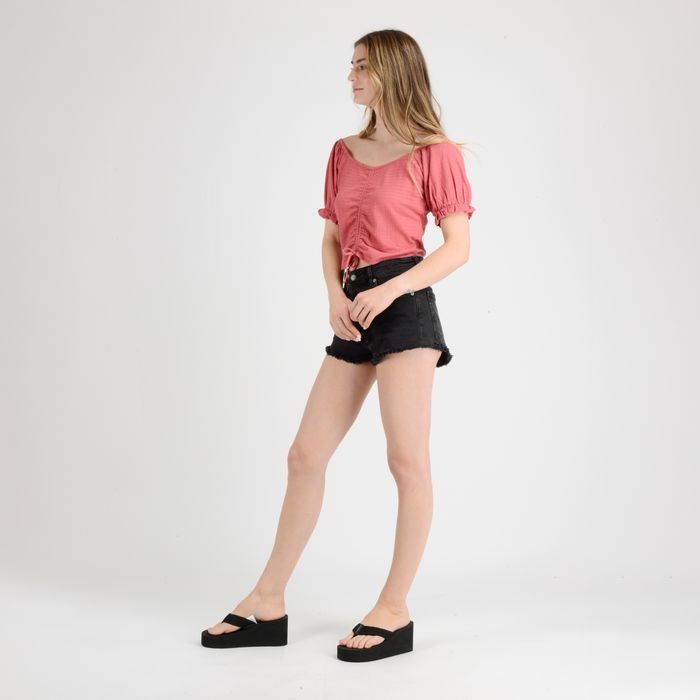POLERA MANGA CORTA LEANNE  ROSADO OSCURO