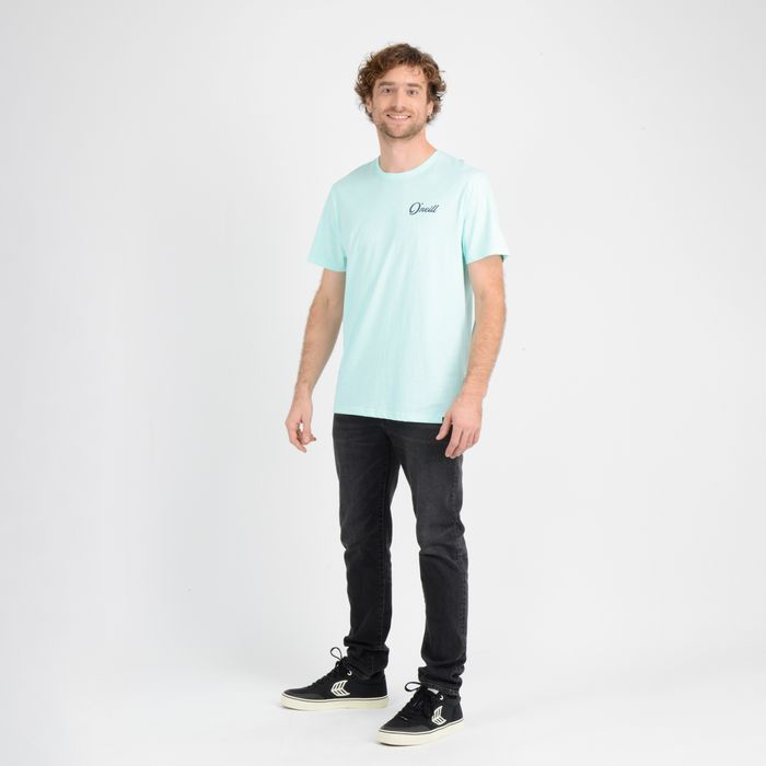 POLERA MANGA CORTA COMBO  AZUL