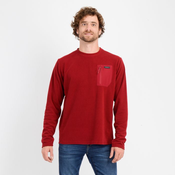 POLERON POLAR DINSMORE CREW  ROJO OSCURO