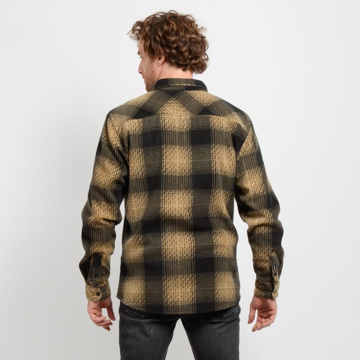 CAMISA POLAR GLACIER PLAID BEIGE OSCURO