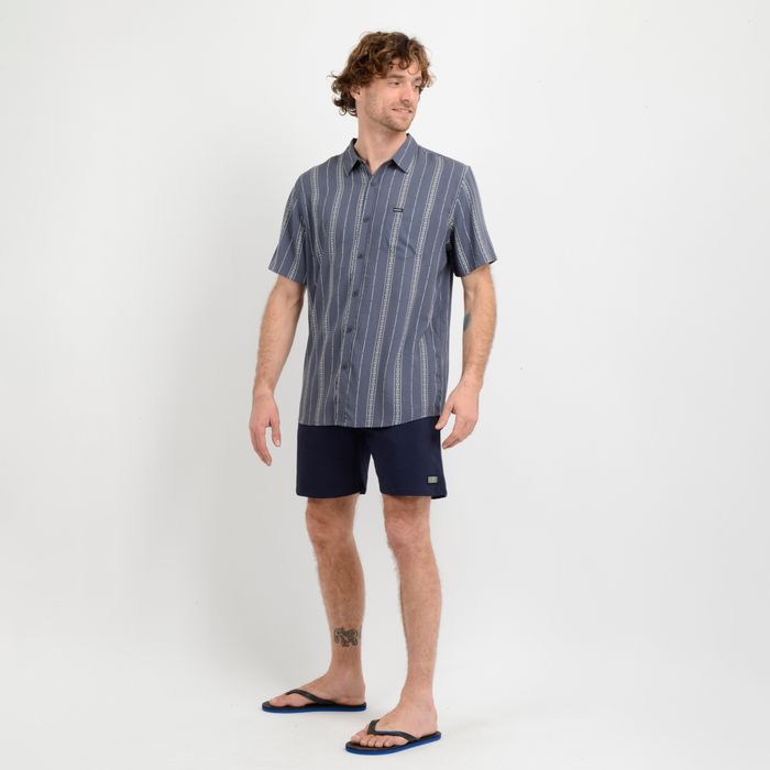 CAMISA MANGA CORTA OASIS  AZUL