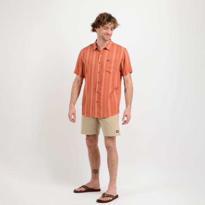 CAMISA MANGA CORTA OASIS  NARANJO