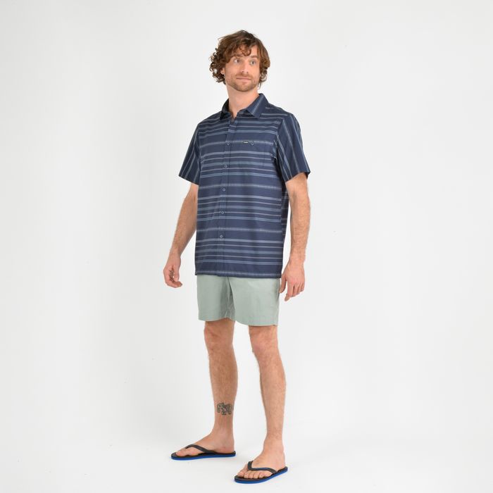 CAMISA MANGA CORTA SEAFARING STRIPÈ AZUL