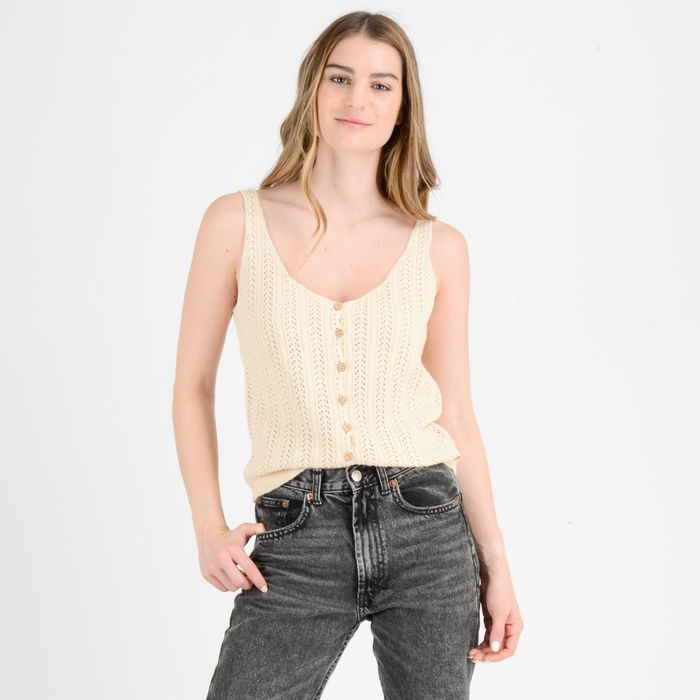 POLERA SIN MANGAS KALI BEIGE CLARO
