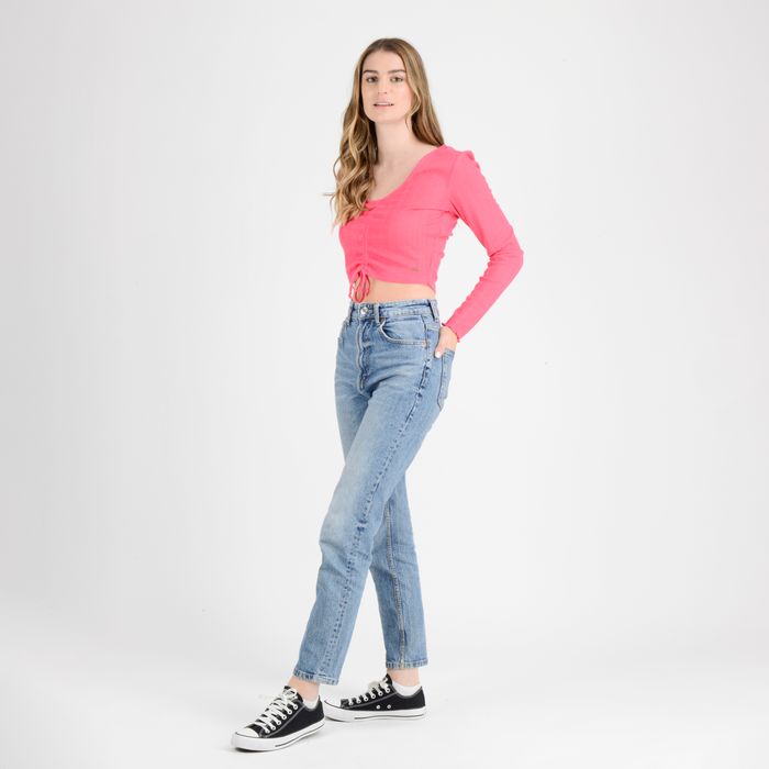 POLERA MANGA LARGA MARLENE FUCSIA