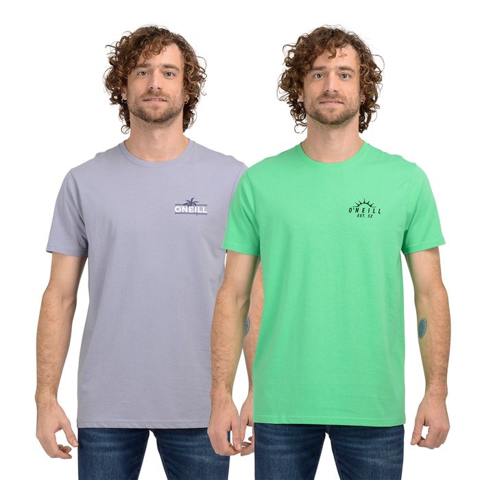 PACK 2 POLERAS DENVER AZUL - VERDE