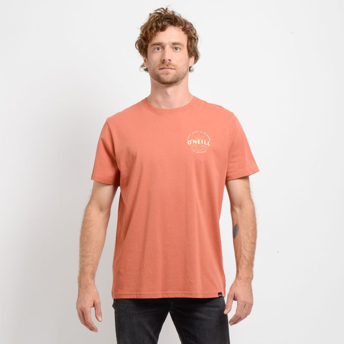 POLERA MANGA CORTA EMBOSSED NARANJO OSCURO