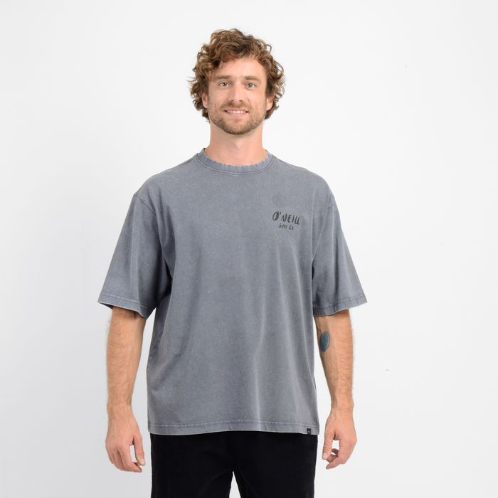 POLERA MANGA CORTA VISTA  GRIS OSCURO