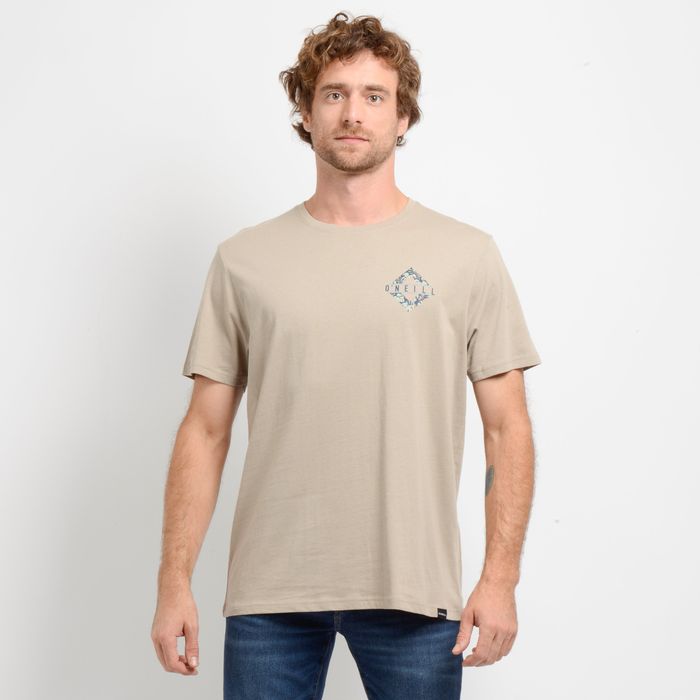 POLERA MANGA CORTA BRACKETS  BEIGE OSCURO