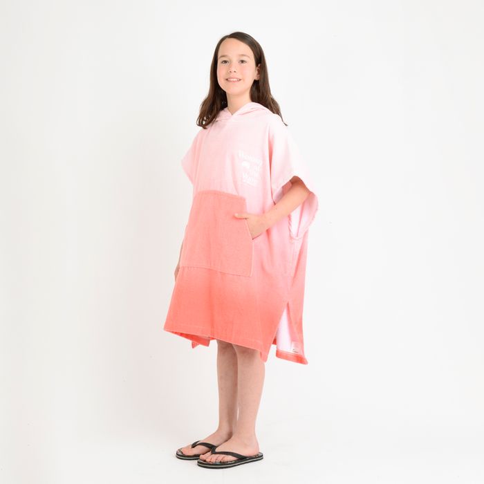 PONCHO TOALLA WOW GIRL  NARANJO