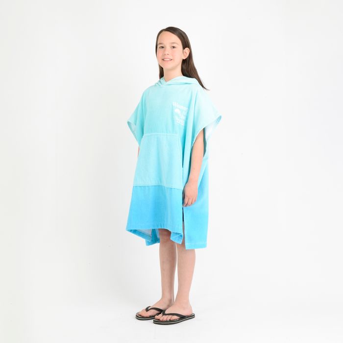 PONCHO TOALLA WOW GIRL  AZUL TURQUESA / AGUA