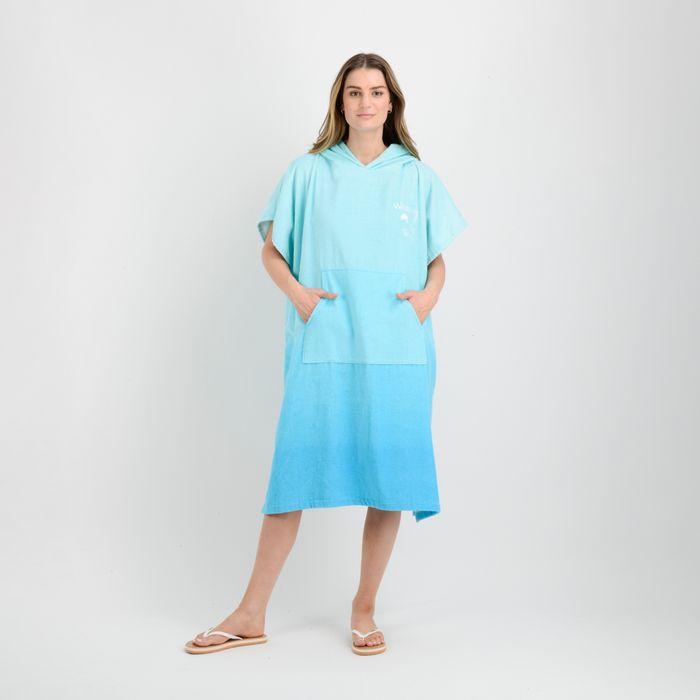 PONCHO TOALLA WOW AZUL