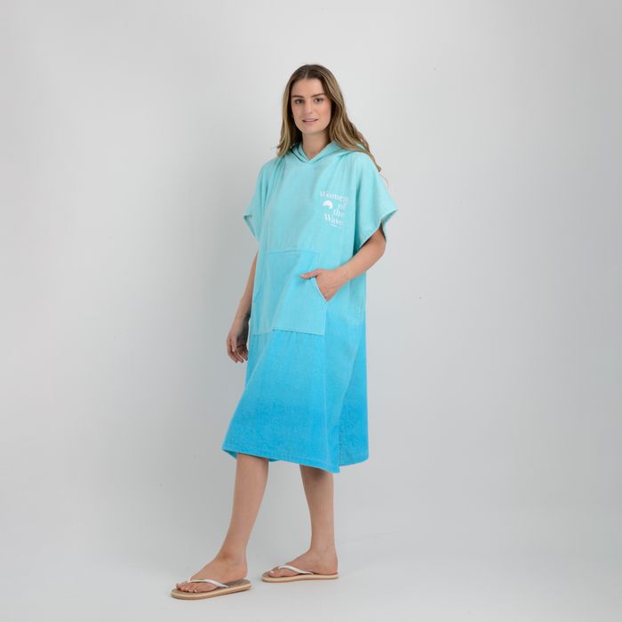 PONCHO TOALLA WOW AZUL