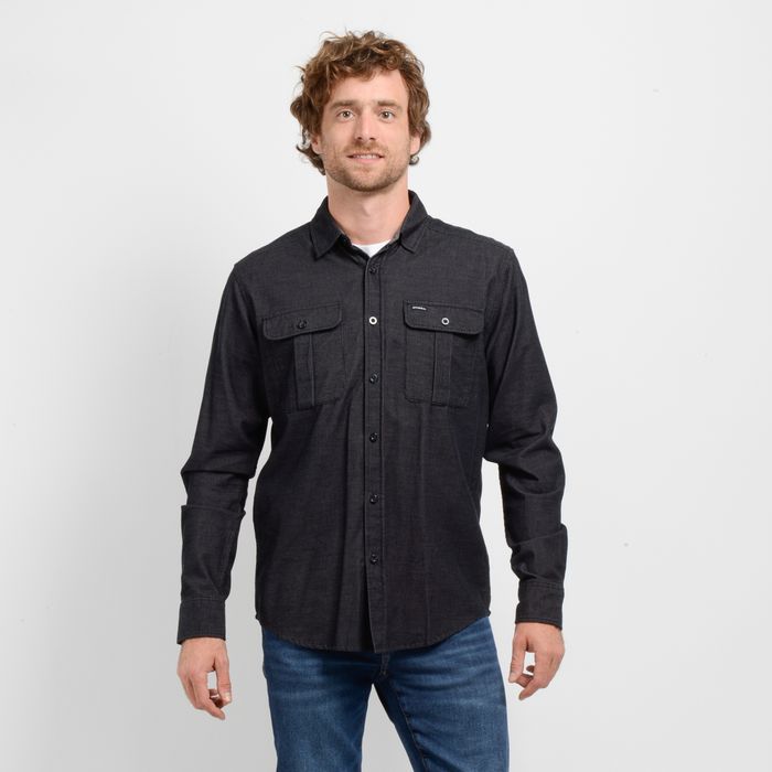 CAMISA MICRO COTELE LANDMARKED GRIS OSCURO