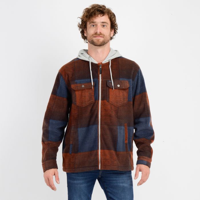 CAMISA POLAR CLAYTON HOOD AZUL