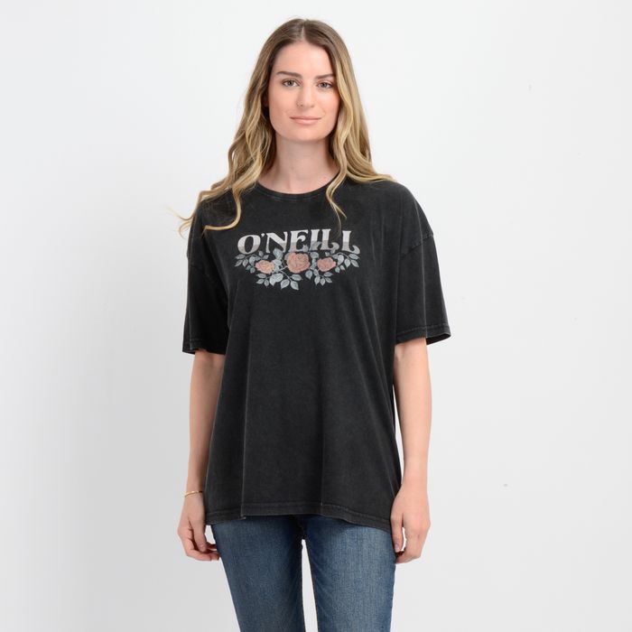 POLERA MANGA CORTA FLOWER  VINEZ NEGRO