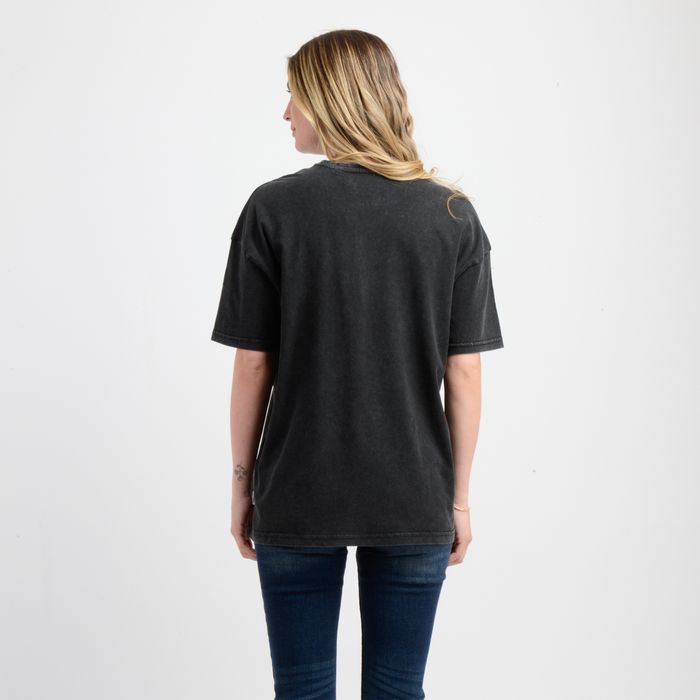 POLERA MANGA CORTA FLOWER  VINEZ NEGRO