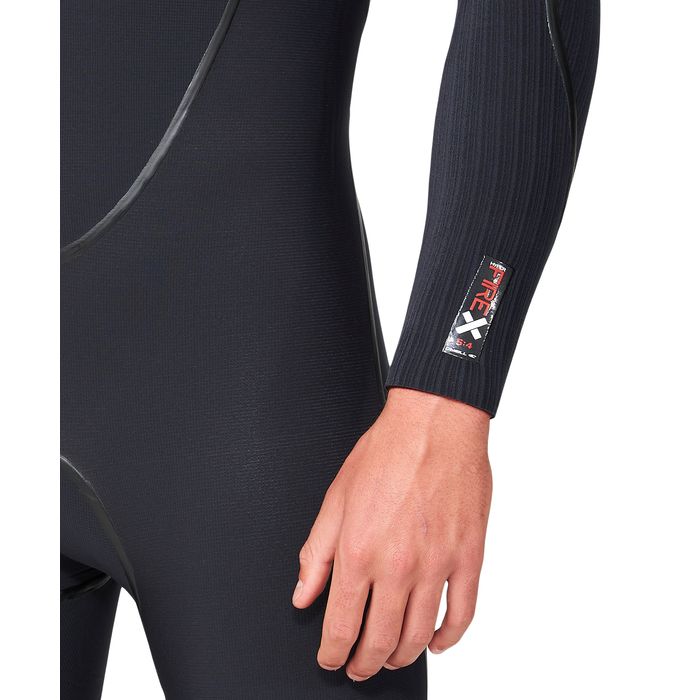 TRAJE DE SURF HYPER FIRE X CIERRE FRONTAL FULL W/ HOOD 5/4MM - WSM4C7MA/002 NEGRO