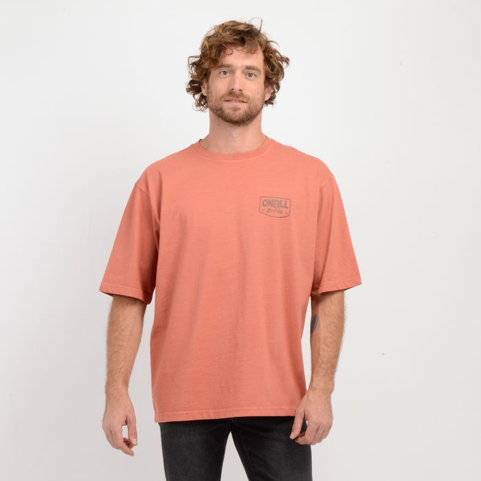 POLERA MANGA CORTA BARREL HOUSE  NARANJO OSCURO