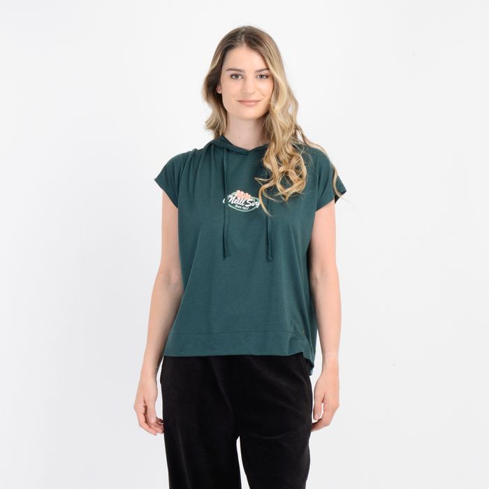 POLERA MANGA CORTA BEACHY BLOOM  VERDE OSCURO