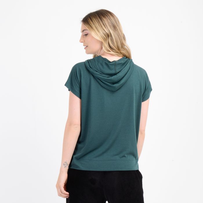 POLERA MANGA CORTA BEACHY BLOOM  VERDE OSCURO