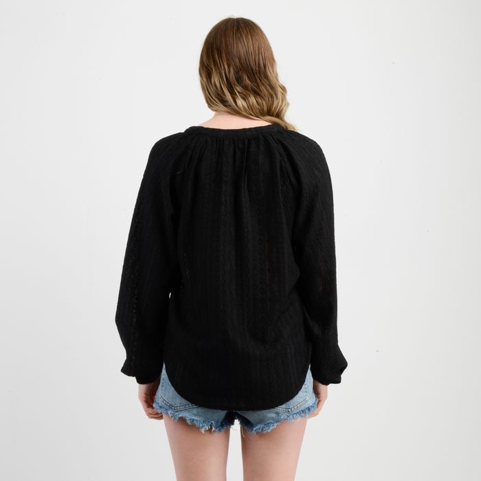 BLUSA MANGA LARGA BELLE NEGRO
