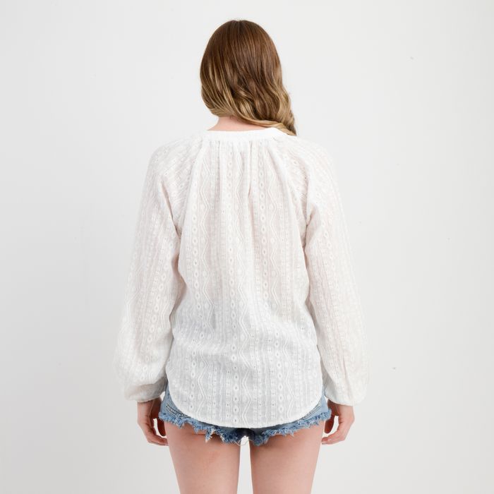 BLUSA MANGA LARGA BELLE BEIGE CLARO