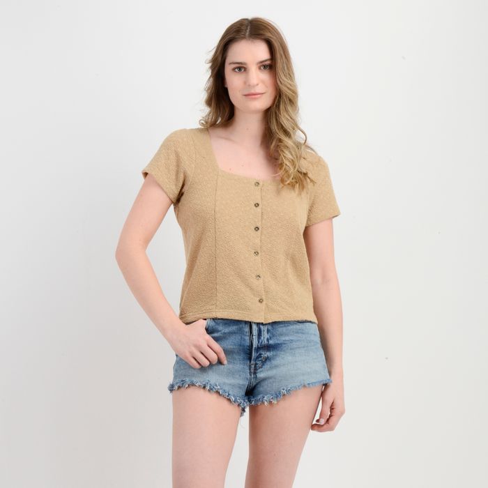 POLERA MANGA CORTA JACKIE BEIGE