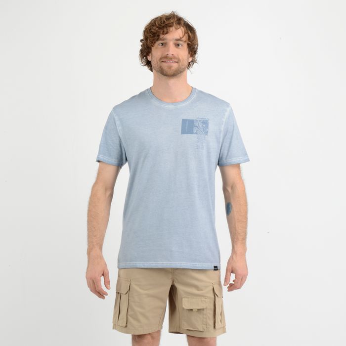 POLERA MANGA CORTA CRUCER AZUL