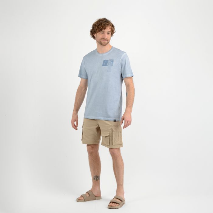 POLERA MANGA CORTA CRUCER AZUL