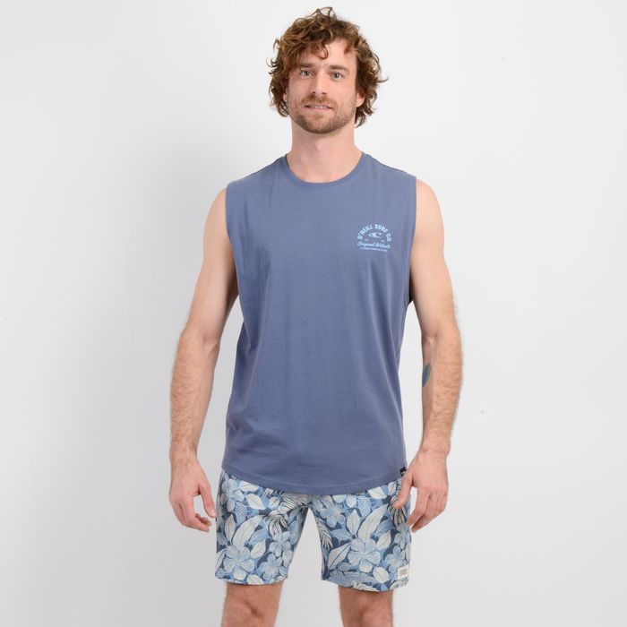 POLERA SIN MANGAS SURF CO TANK AZUL