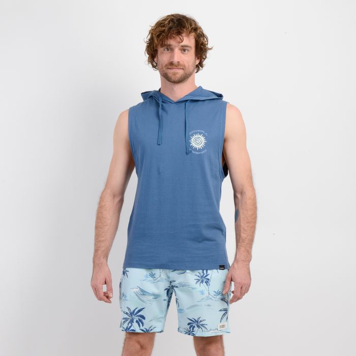 POLERA SIN MANGAS SUMMER TIME AZUL