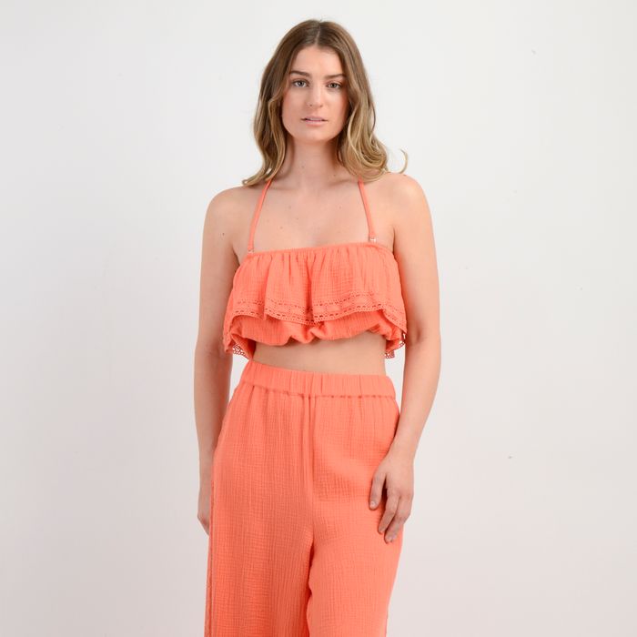 BLUSA SIN MANGAS LENI TOP NARANJO