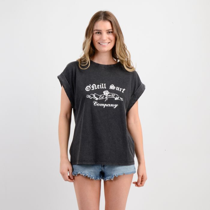 POLERA MANGA CORTA SUN FLOWER NEGRO